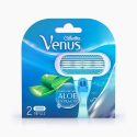 Gillette Venus Hair Removal Razor Blades/Refills/Cartridges for Women – 2 Pieces (Aloe Vera)