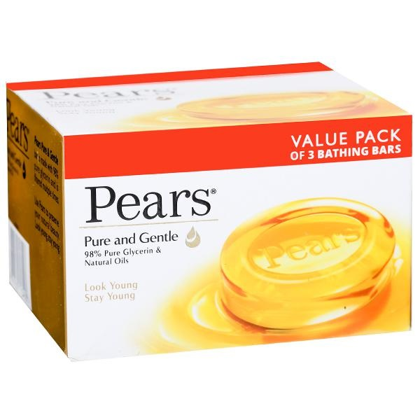 Pears Pure and Gentle  – Value Pack 3 Bathing Bars (3*125)